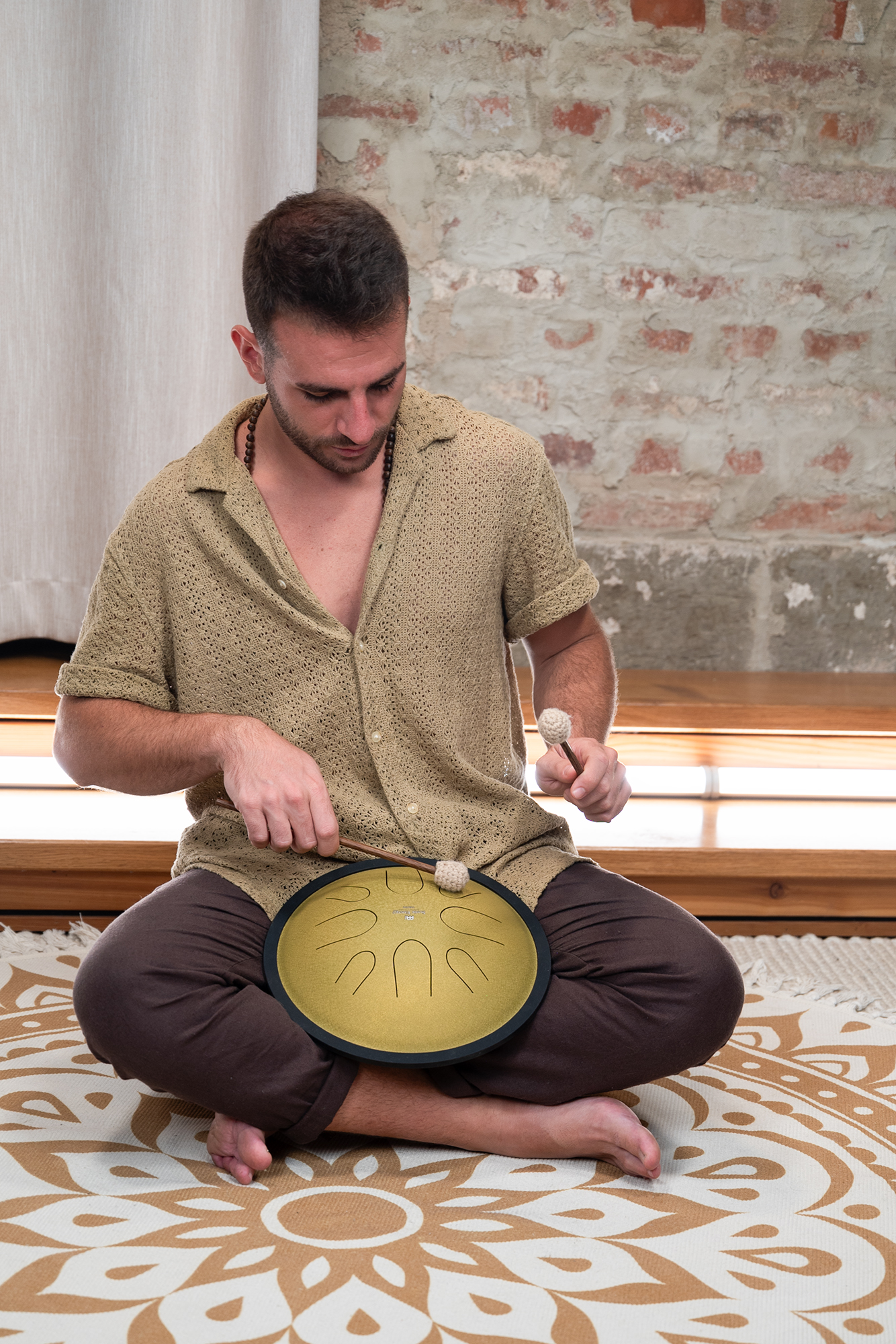 Compact Steel Tongue Drum 10" D Moll Gold - CSTD3G